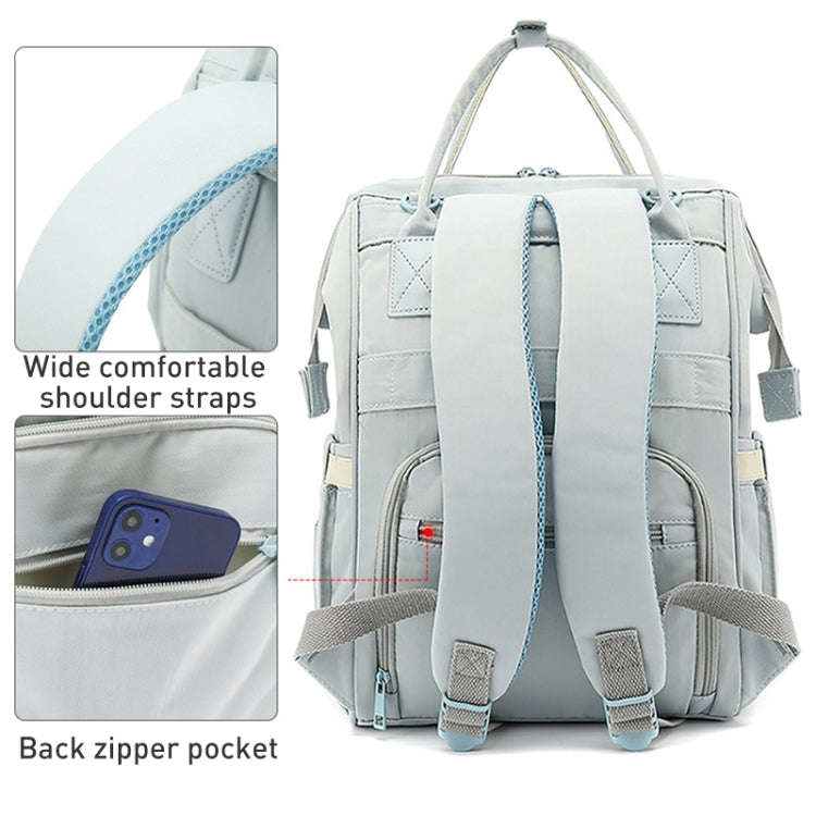Multifunctional Mommy Bag Large Capacity Outgoing Baby Care Backpack(Classic Grey)