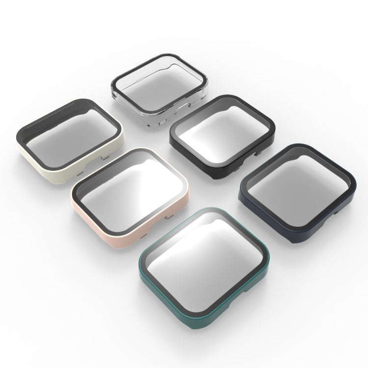 For Amazfit Bip 5 PC + Tempered Film Integrated Watch Protective Case(Dark Green)