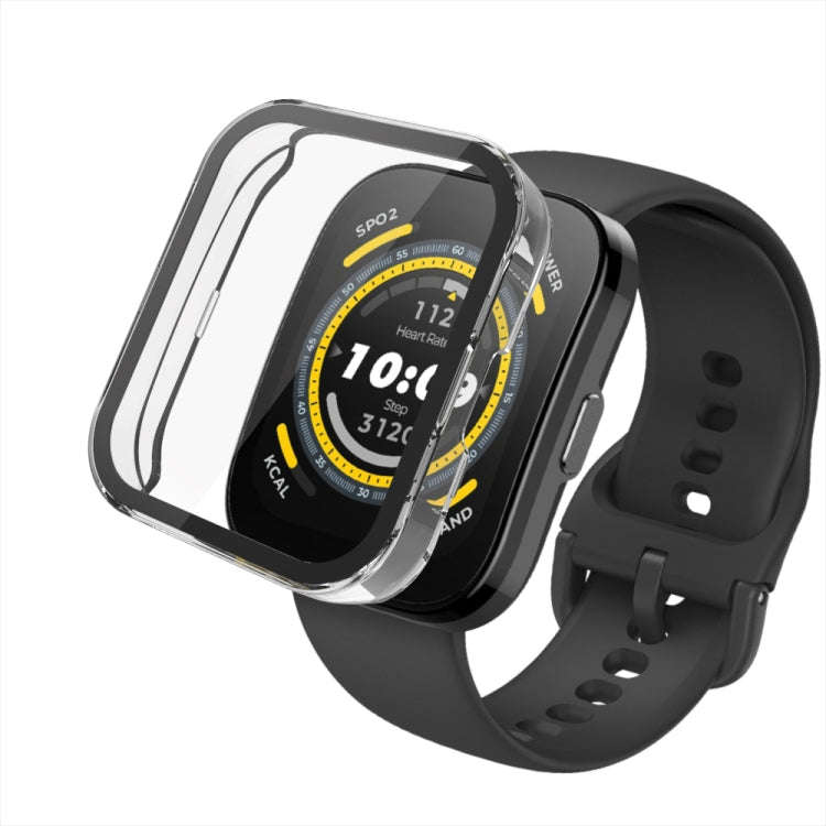 For Amazfit Bip 5 PC + Tempered Film Integrated Watch Protective Case(Midnight Blue)