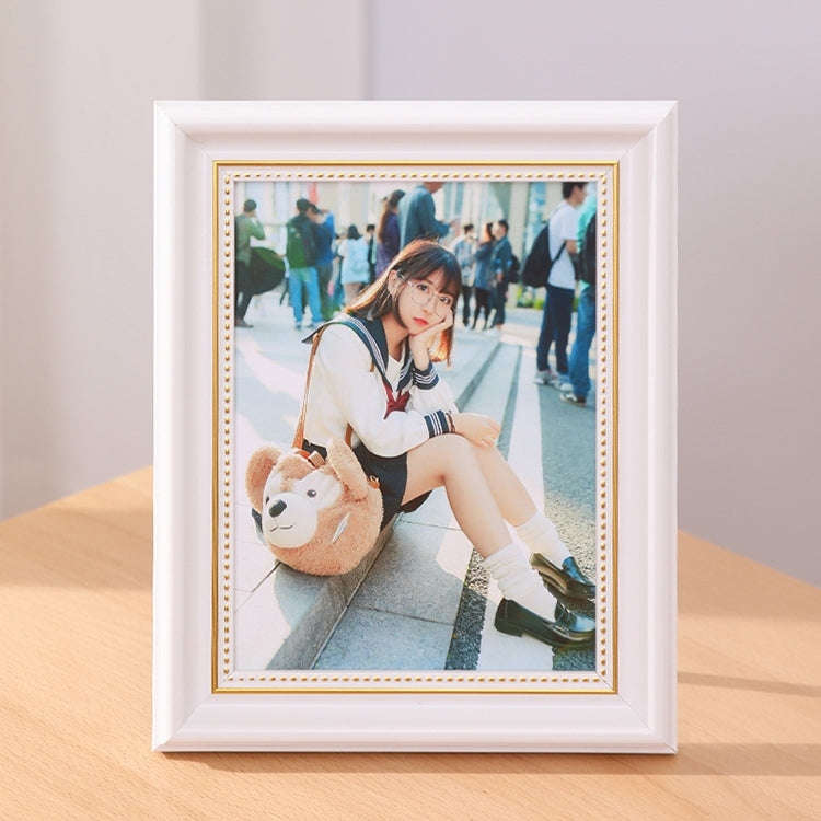 Creative Table Setting Simple Retro Wedding Studio Photo Wall Frame 7 inch White
