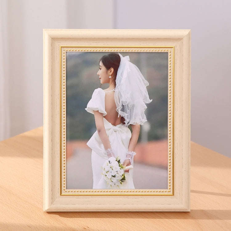 Creative Table Setting Simple Retro Wedding Studio Photo Wall Frame 10 inch Ivory White