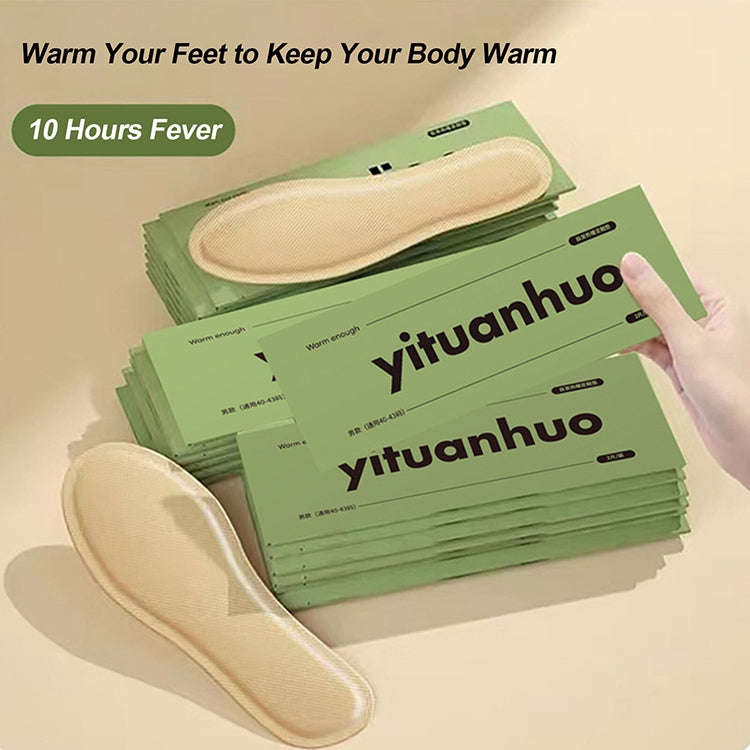 1 Pair Heated Walking Insoles Foot Warmer Patch Male 40-43
