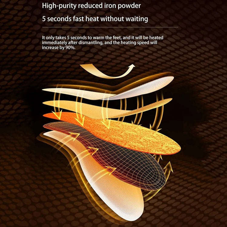 1 Pair Heated Walking Insoles Foot Warmer Patch Male 40-43