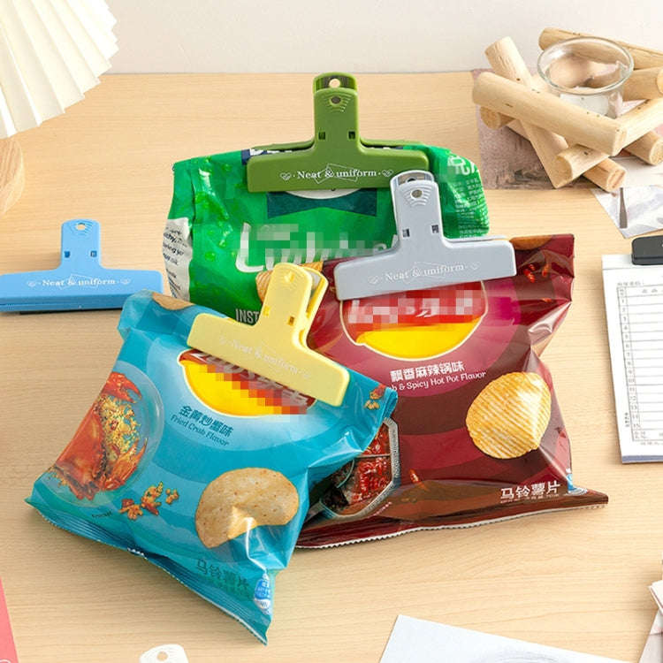 Handbook Clip Colorful Retro Plastic Clip Snack Receipt Clip(Random Color)