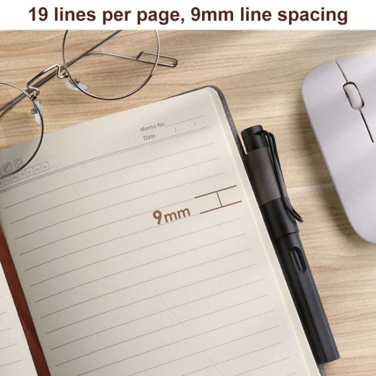 A5 Business Leather Notebook Conference Office Notepad Student Notebook 200 Pages x 1(Blue)
