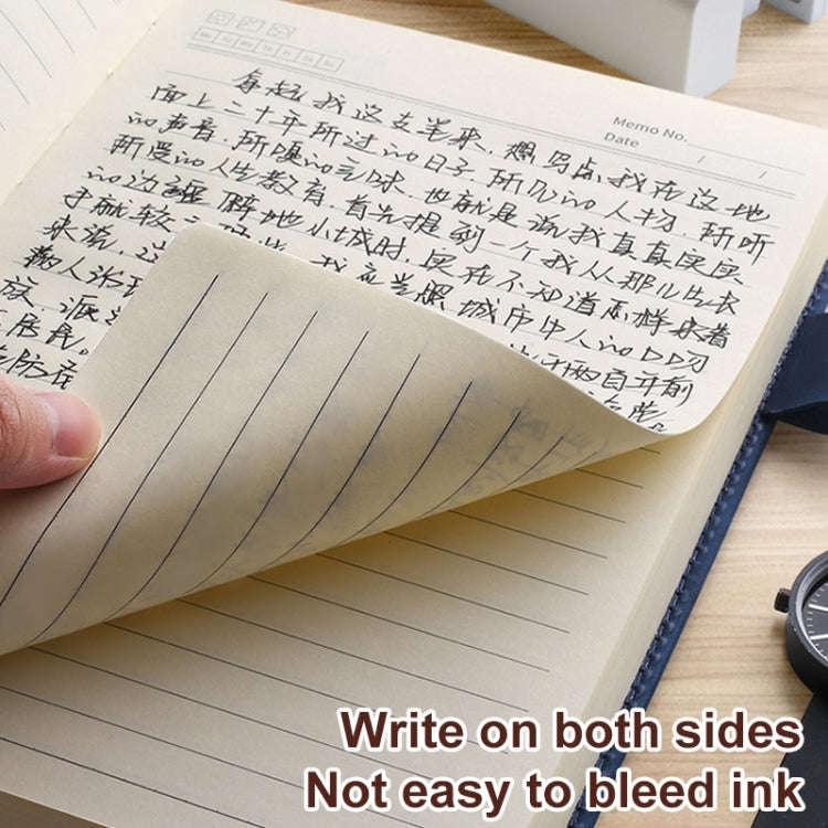 A5 Business Leather Notebook Conference Office Notepad Student Notebook 200 Pages x 1(Blue)
