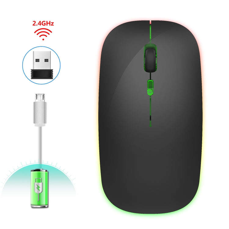 HXSJ M40 2.4GHZ 800,1200,1600dpi Third Gear Adjustment Colorful Wireless Mouse USB Rechargeable(B...