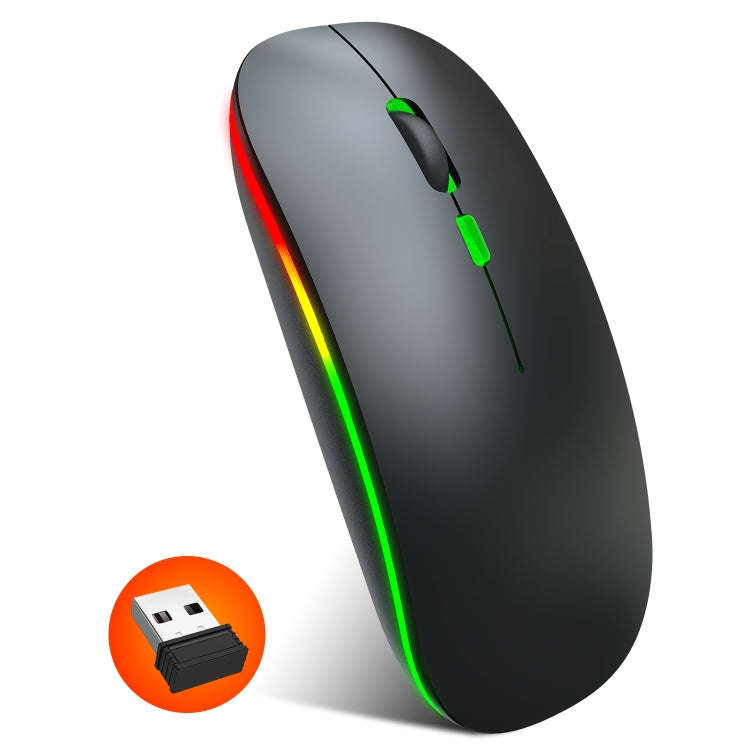HXSJ M40 2.4GHZ 800,1200,1600dpi Third Gear Adjustment Colorful Wireless Mouse USB Rechargeable(B...