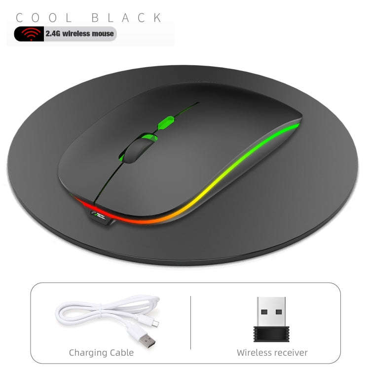 HXSJ M40 2.4GHZ 800,1200,1600dpi Third Gear Adjustment Colorful Wireless Mouse USB Rechargeable(B...