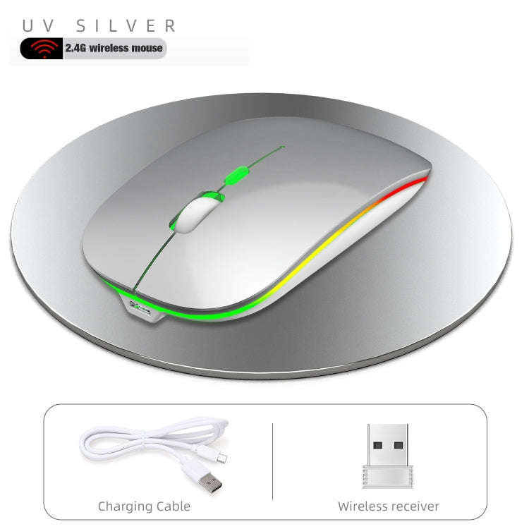 HXSJ M40 2.4GHZ 800,1200,1600dpi Third Gear Adjustment Colorful Wireless Mouse USB Rechargeable(S...