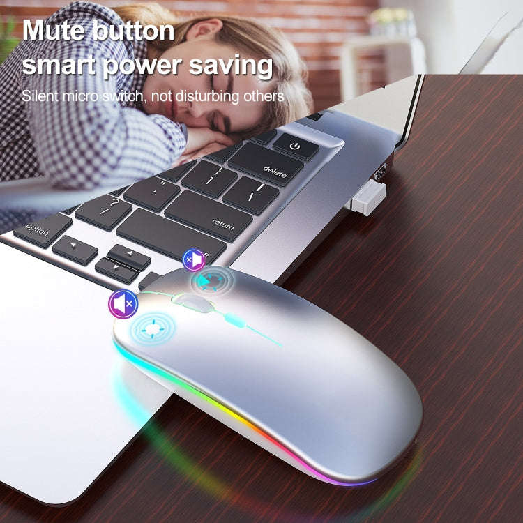 HXSJ M40 2.4GHZ 800,1200,1600dpi Third Gear Adjustment Colorful Wireless Mouse USB Rechargeable(S...