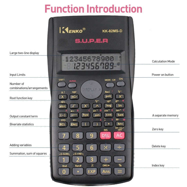 Multifunctional Scientific Function Calculator Middle School Student Exam Calculator