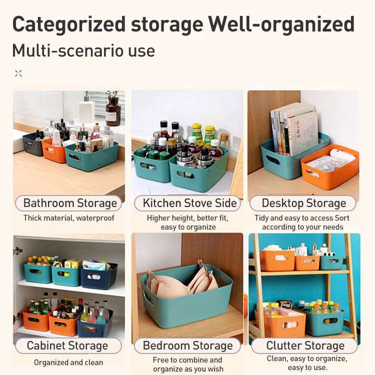 5pcs Desktop Snack Storage Basket Kitchen Portable Storage Basket Sundries Box, Size:30.5x20.5x12...