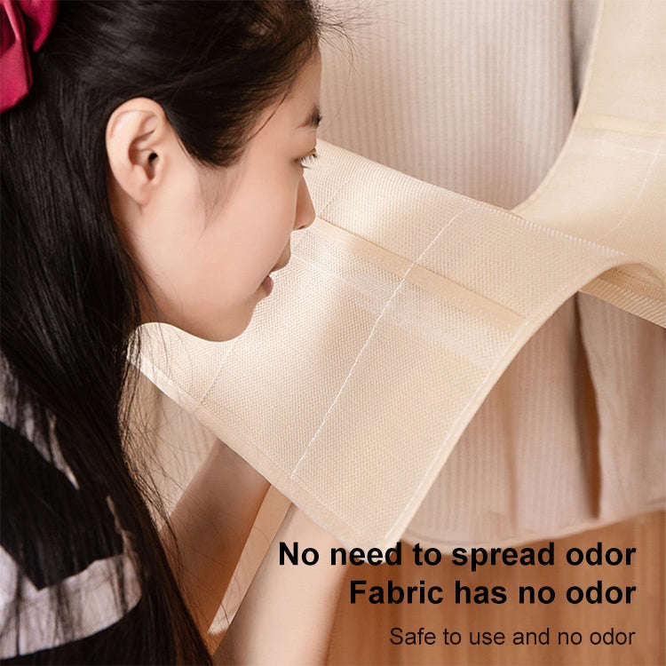 6+6 Grids Underwear Storage Bag Non-woven Double-sided Hanging Storage Bag(Beige)
