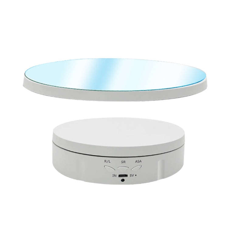 22cm Mirror Electric Rotating Display Stand Live Video Shooting Props Turntable Regular Version(W...