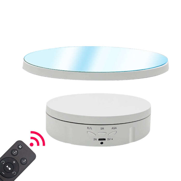 22cm Mirror Electric Rotating Display Stand Live Video Shooting Props Turntable With Remote Contr...