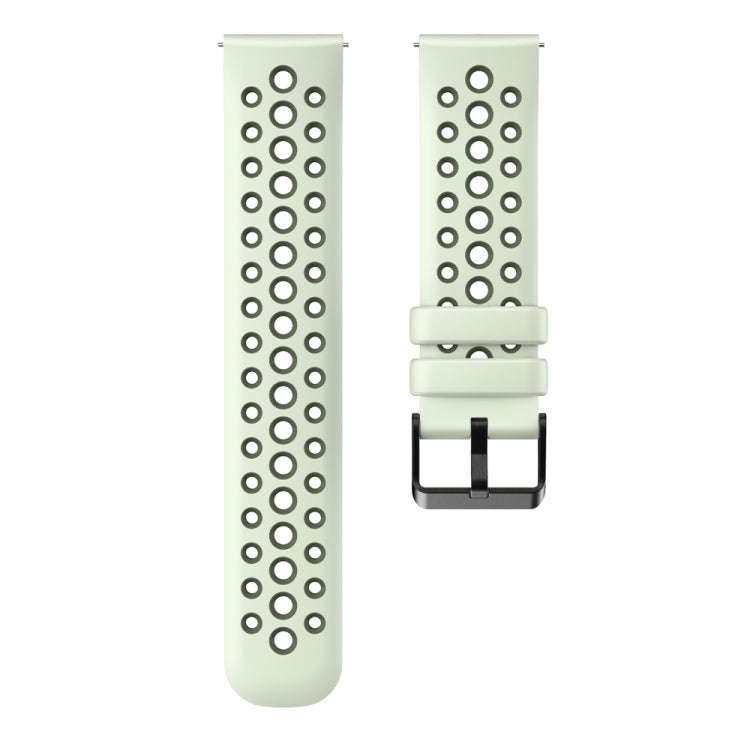 For Huawei Watch 4 Two Color Round Hole Silicone Watch Band(Mint Green)