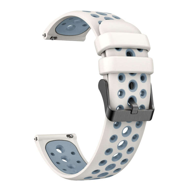 For Huawei Watch 4 Two Color Round Hole Silicone Watch Band(Mineral Water Ash)