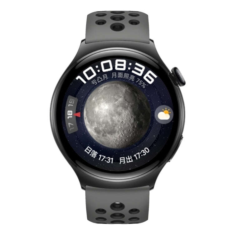 For Huawei Watch 4 Two Color Round Hole Silicone Watch Band(Graphite Grey)