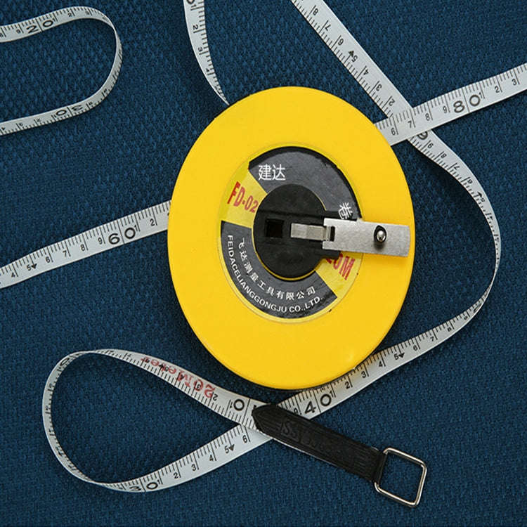 Jianda Fiber Leather Tape Measure Disc-shaped Hand-operated Soft Ruler Construction Site Measurem...