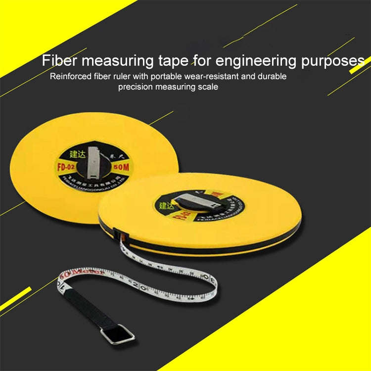 Jianda Fiber Leather Tape Measure Disc-shaped Hand-operated Soft Ruler Construction Site Measurem...