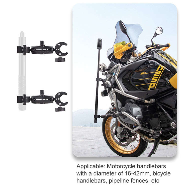 Motorcycle Dual-heads Crabs Clamps Handlebar Fixed Mount, Length:22cm