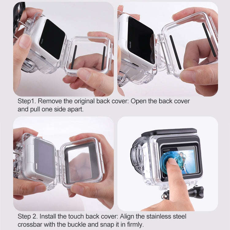 For Insta360 GO 3 / 3S Underwater Waterproof Housing Case with Touch Back Cover