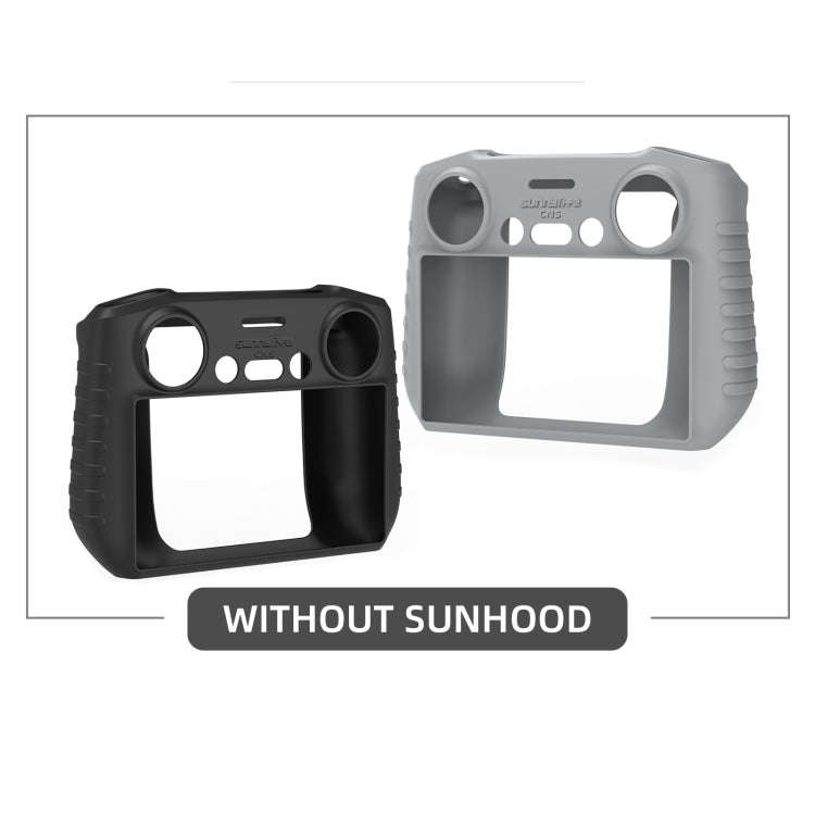 For DJI RC 2 Sunnylife Remote Control Shockproof Anti-scratch Silicone Case(Black)