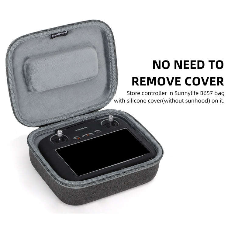 For DJI RC 2 Sunnylife Remote Control Shockproof Anti-scratch Silicone Case(Black)