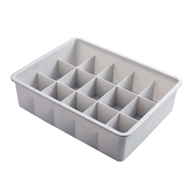 Contrast Color Underwear Storage Box Multi-Gate Plastic Bra Socks Storage Box 15 Grids without Co...