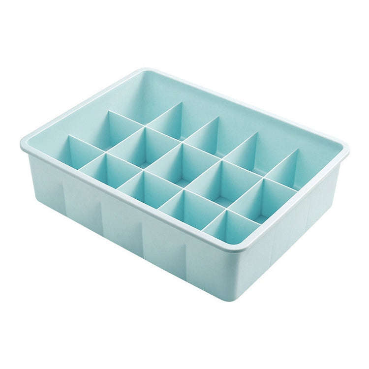 Contrast Color Underwear Storage Box Multi-Gate Plastic Bra Socks Storage Box 15 Grids without Co...