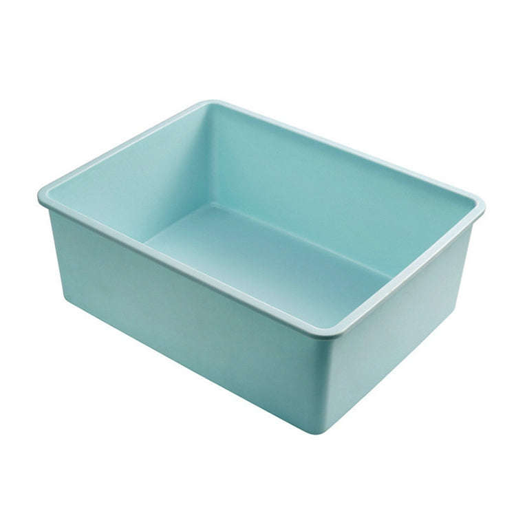 Contrast Color Underwear Storage Box Plastic Bra Socks Storage Box Without Grid / Cover(Light Blue)