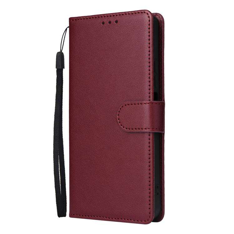 For Infinix Hot 40 / 40 Pro 3-Card Slots Multifunctional Leather Phone Case(Wine Red)