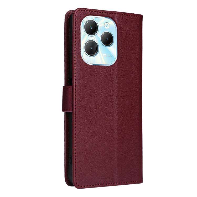 For Infinix Hot 40 / 40 Pro 3-Card Slots Multifunctional Leather Phone Case(Wine Red)
