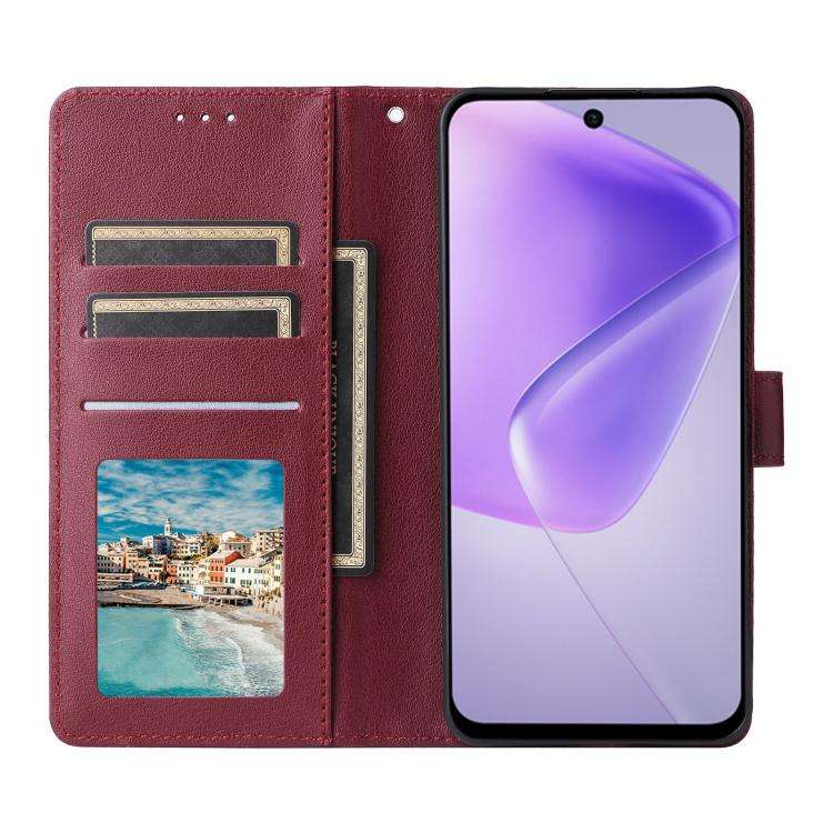For Infinix Hot 40 / 40 Pro 3-Card Slots Multifunctional Leather Phone Case(Wine Red)