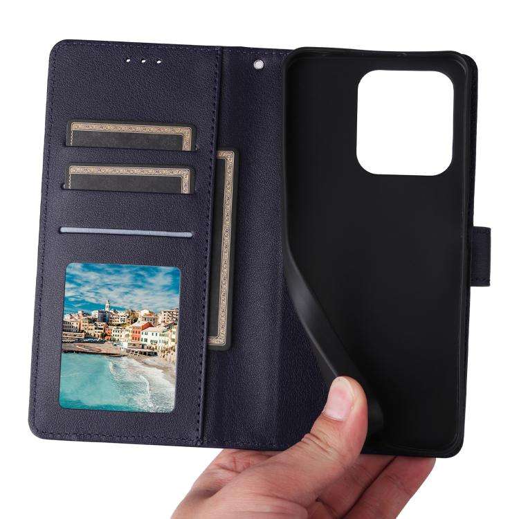 For Infinix Hot 40 / 40 Pro 3-Card Slots Multifunctional Leather Phone Case(Dark Blue)