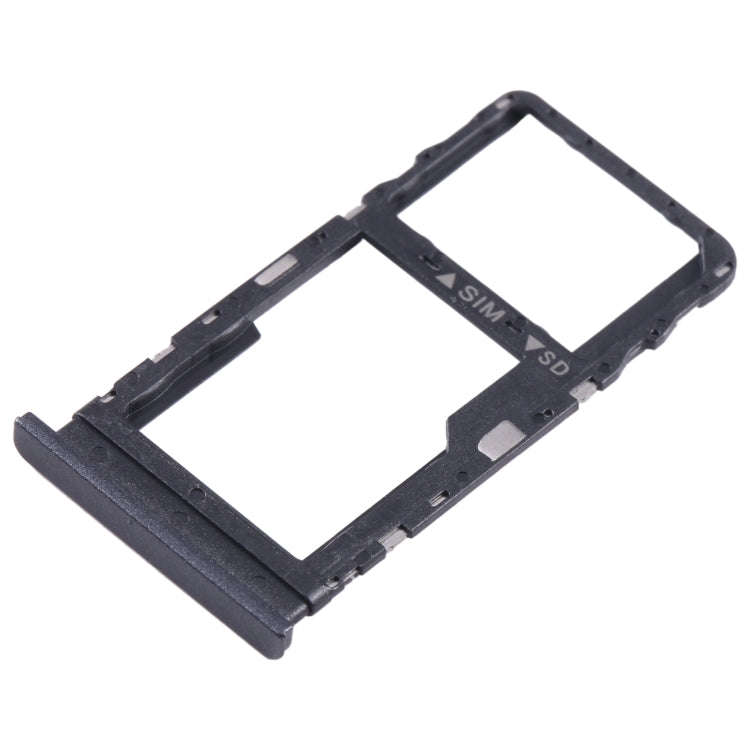 For TCL 40 XE Original SIM + Micro SD Card Tray(Black)