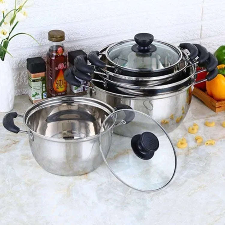Single Layer 26cm Stainless Steel Thickened Soup Pot Small Stew Pot Induction Gas Stove Universal...