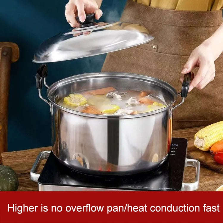 Single Layer 26cm Stainless Steel Thickened Soup Pot Small Stew Pot Induction Gas Stove Universal...