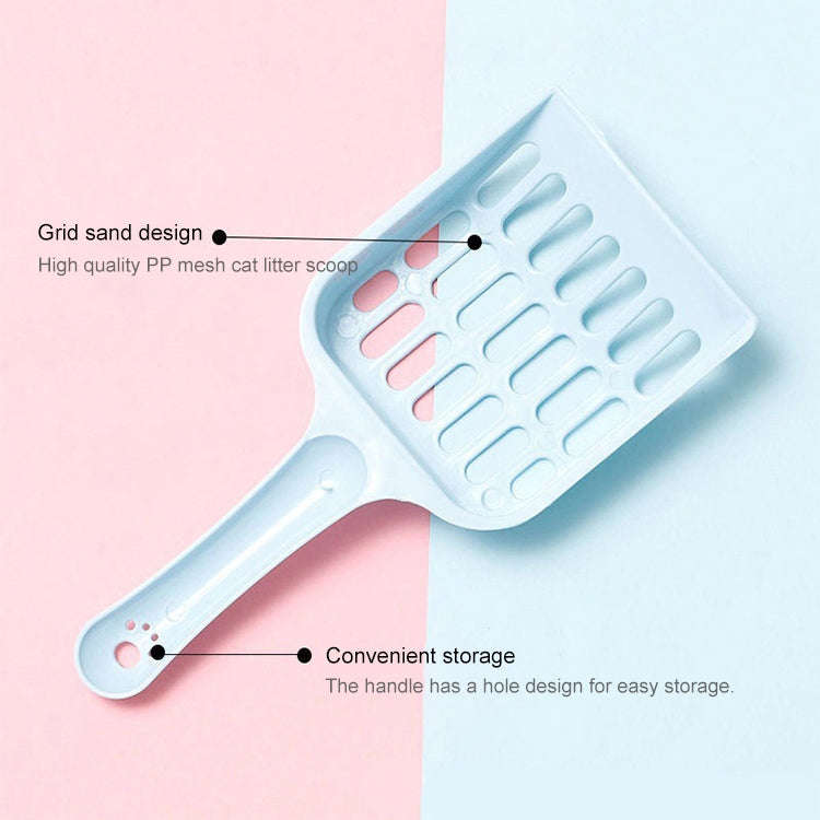Small Size Cat Litter Shovel Hollow Tofu Cat Litter Cleaning Tool 19cm(Random Color)