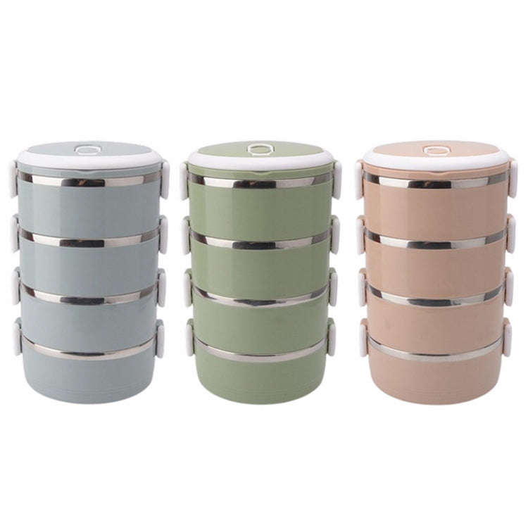 4-Layer 2.8L Stainless Steel Insulation Container Lunch Box Food Bento Box(Random Color Delivery)