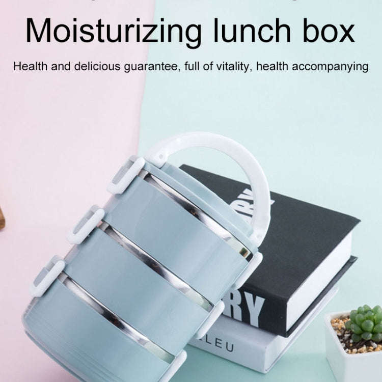Dual-Layer 1.4L Stainless Steel Insulation Container Lunch Box Food Bento Box(Random Color Delivery)