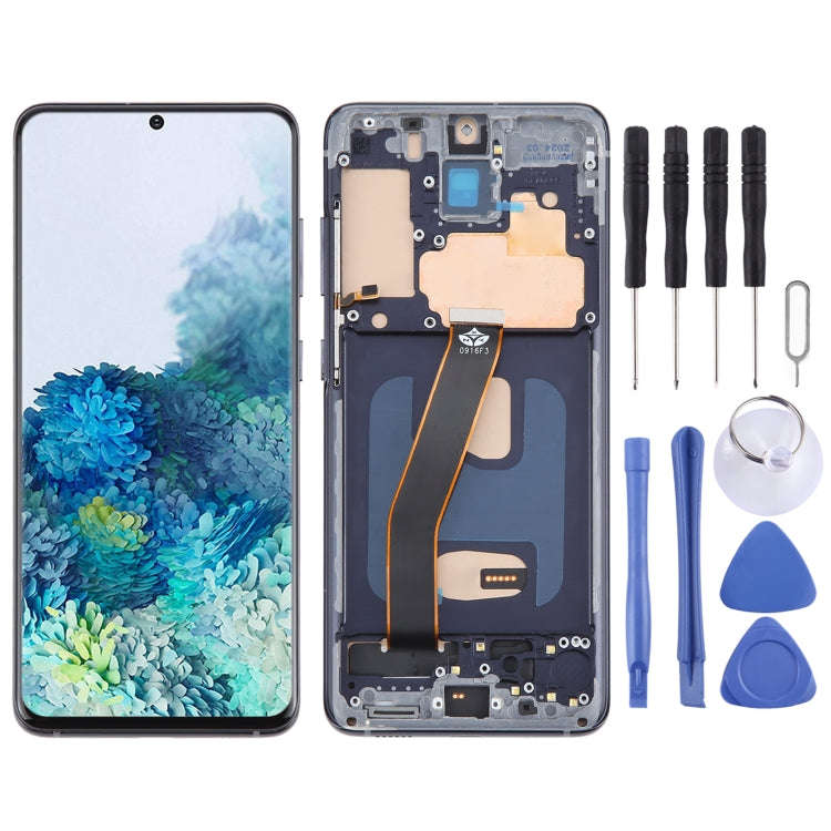 For Samsung Galaxy S20 4G SM-G980 TFT LCD Screen Digitizer Full Assembly with Frame, Not Supporti...