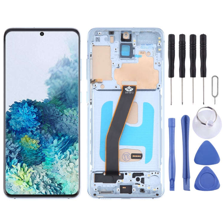 For Samsung Galaxy S20 SM-G980 TFT LCD Screen Digitizer Full Assembly with Frame, Not Supporting ...