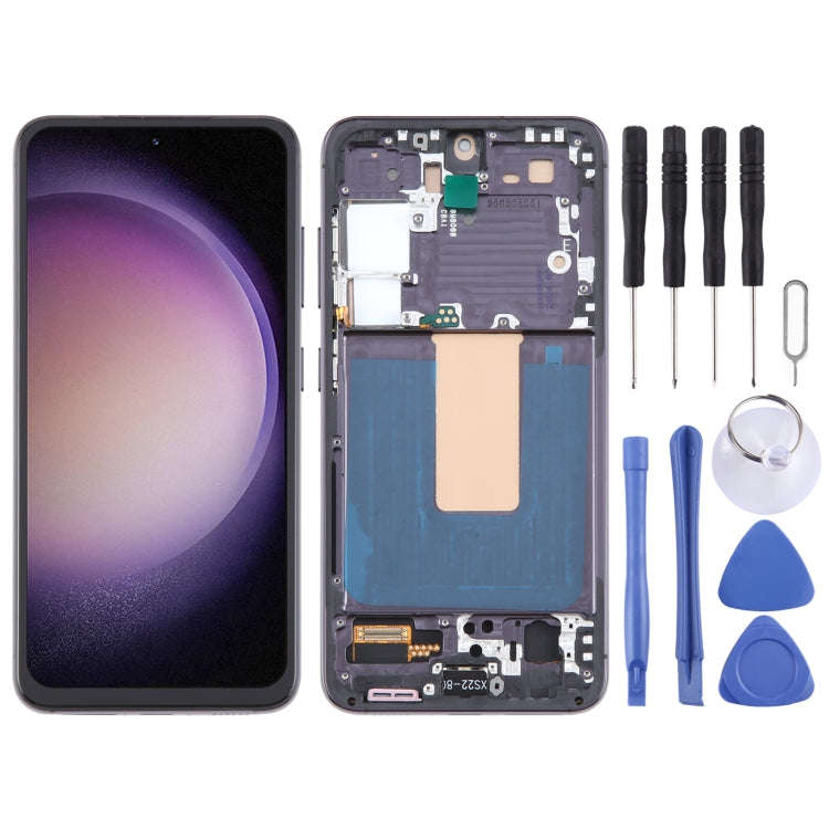 For Samsung Galaxy S23 SM-S911B EU Version TFT LCD Screen Digitizer Full Assembly with Frame, Not...