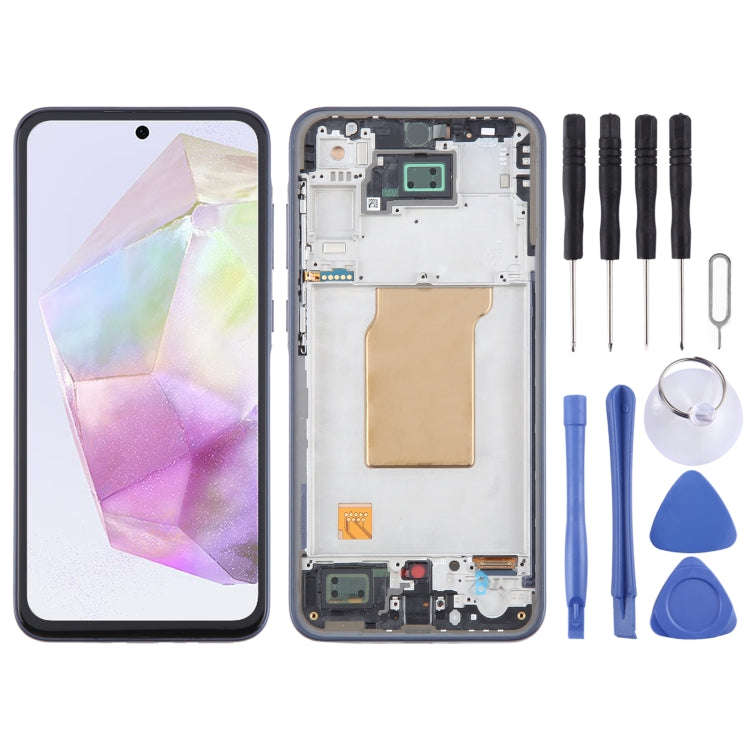 For Samsung Galaxy A35 SM-A356B TFT LCD Screen Digitizer Full Assembly with Frame, Not Supporting...