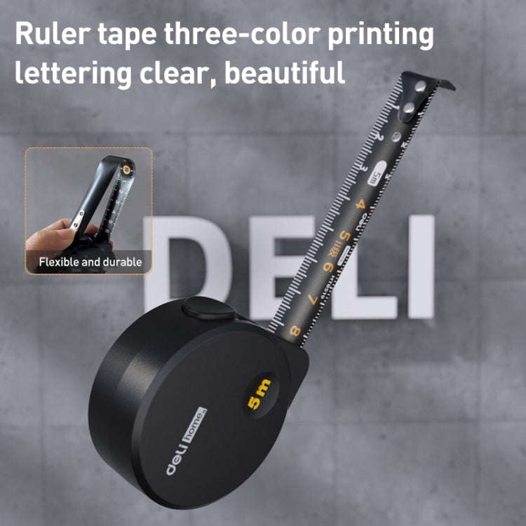 deli HT8519 5mx19mm High-precision Household Steel Measure Thickened Measuring Tape 1pc