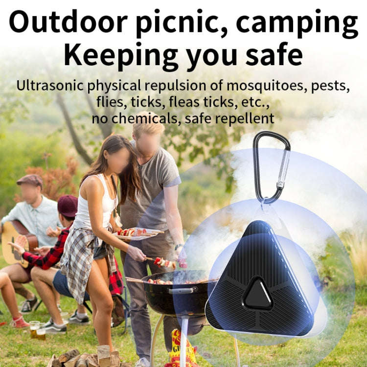 709 Outdoor Camping Ultrasonic Portable Mosquito Repeller(Black)