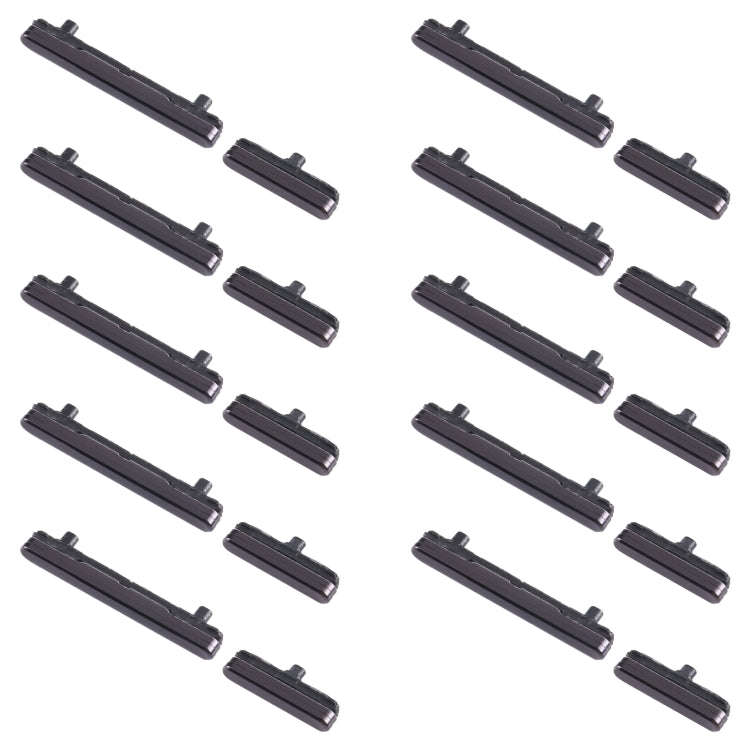 For Samsung Galaxy S22 Ultra 5G SM-S908 10pcs Power Button + Volume Control Button(Black)