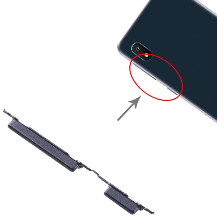 For Samsung Galaxy A10e SM-A102 10pcs Power Button + Volume Control Button(Black)